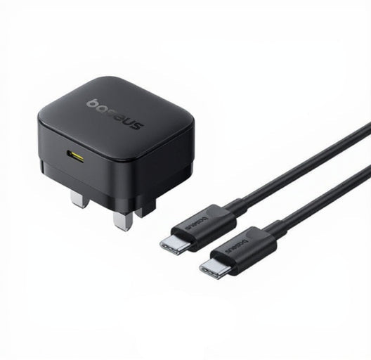 Baseus Palm Fast Charger 1C 30W (with Baseus Cable USB-C to USB-C 60W) | Cluster Black