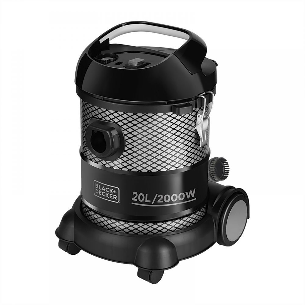 Black & Decker Drum Vacuum Cleaner, 2000W 20L | Black