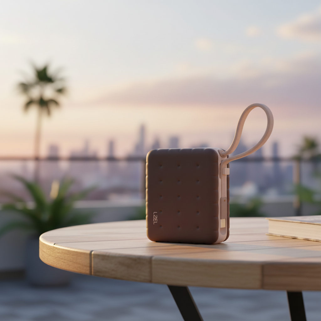 LZEL ZenoFlex MaxLux Mini 10000mAh PD Power Bank â€“ 20W Output / 18W Input (15W Wireless) | Coffee