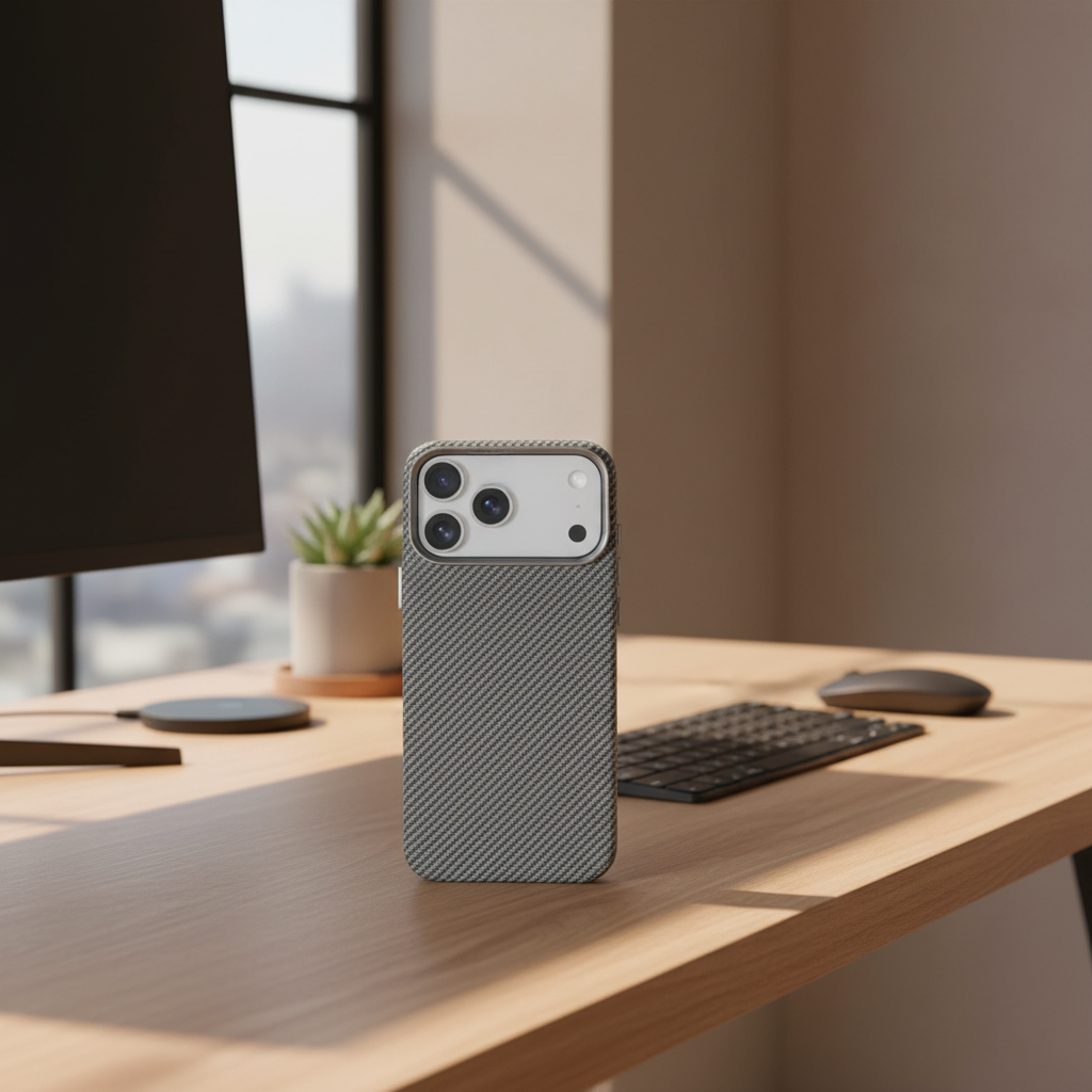 LZEL Magcarbon 3Dgrip Case For Iphone 17 Pro | Gray