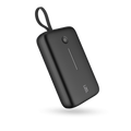 LZEL PrimeBrio Neo 20K Power Bank 30W – 20000mAh, Detachable Type-C Cable | Black