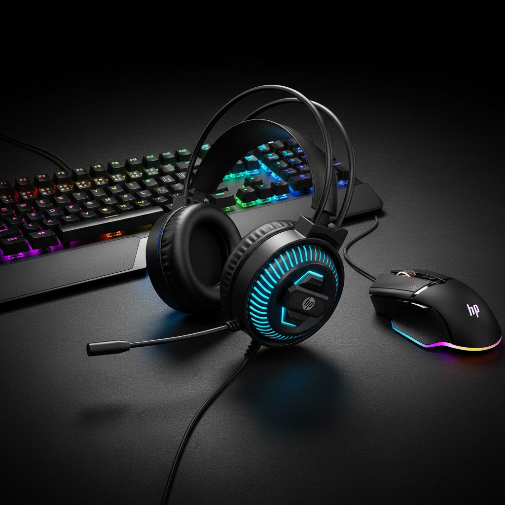 HP Stereo Headset With Voice Control - DHE-8001