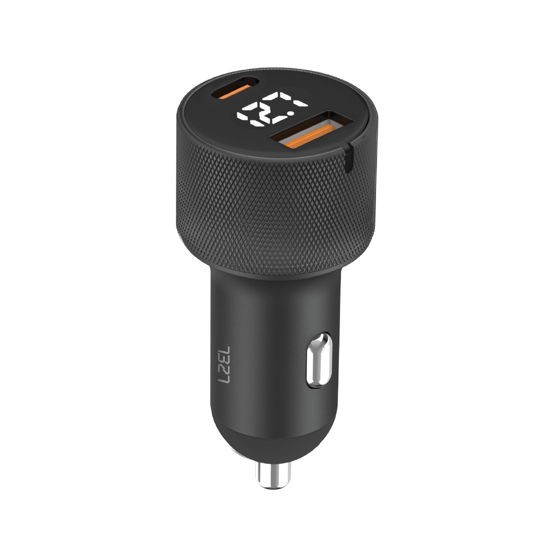 LZEL PulseCharge X2 75W Dual-Port Car Charger â€“ USB-C PD & PPS + USB-A