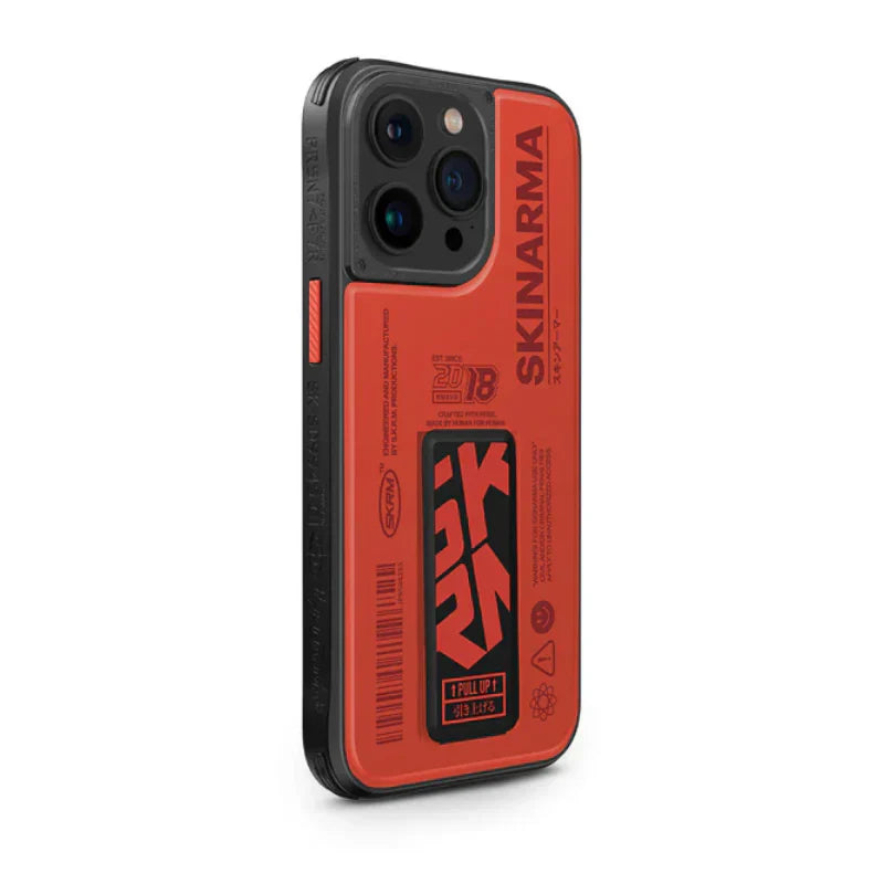 SkinArma iPhone 15 Pro Max Spunk MagSafe + Grip-Stand Case | Orange