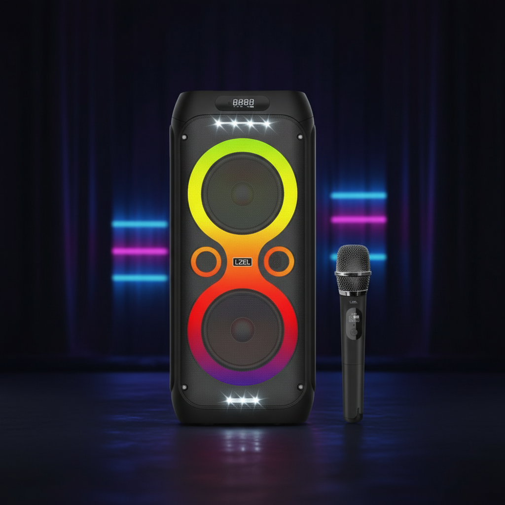 LZEL Aquilasonus A500 Karaoke BT Speaker LED Display 80W High-power 6000mah