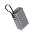 LZEL Neurode Sync 25000Mah Pd3.0 & Qc3.0|100W|Built-In-Usb-C Cable Pd Power Bank | Gray