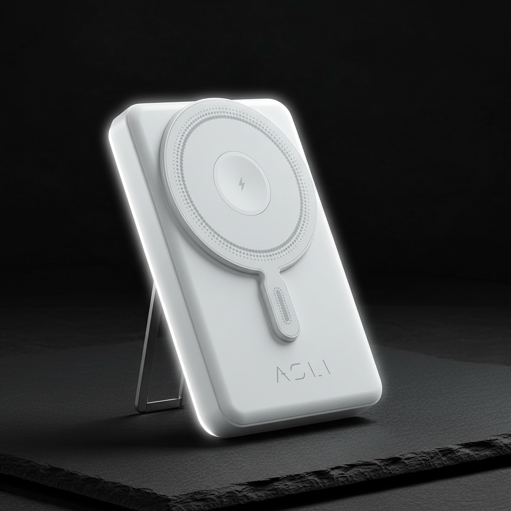 Asli Global 5in1 PD 10000mAh Magnetic PowerBank | White