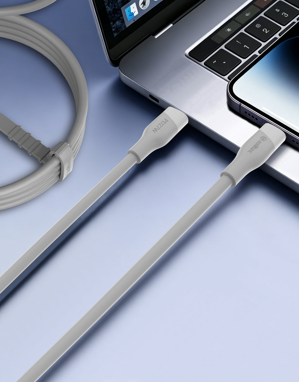 aslitec SILICORECHARGE SYNC Fast Charging & Data Cable â USB-C to Lightning