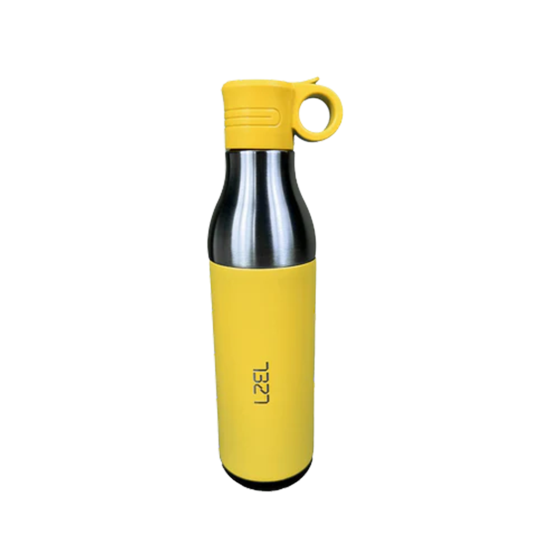 LZEL Natura Elva Vacuum Bottle Dual 400 mL + 400 mL | Yellow Aluminum