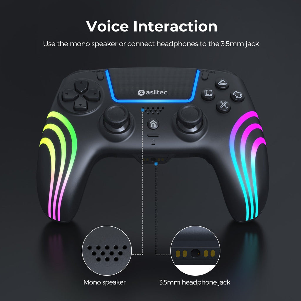 aslitec Wireless RGB Controller Applicable PS5/PC Console