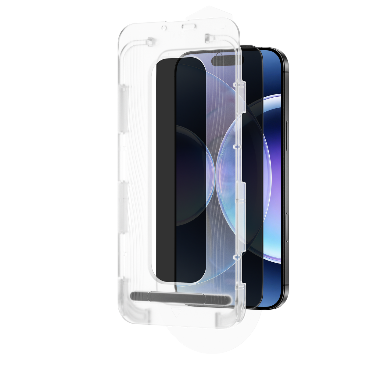 LZEL Optivue Series 26° Anti-spy  Csg 0.33mm Thickness Double Strong Glass  For iPhone 15 Pro With Applicator | Privacy