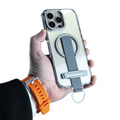 LZEL iPhone 16 Pro Primemag Grip Anti-drop Case With Metal Ring And Silicone Band