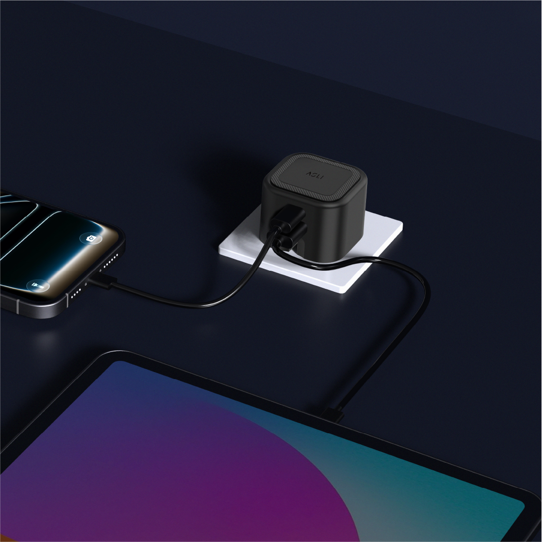 Asli  Global Primevolt 35 Gan Dual Port Usb-A & Usb-C Fast Charger | Black
