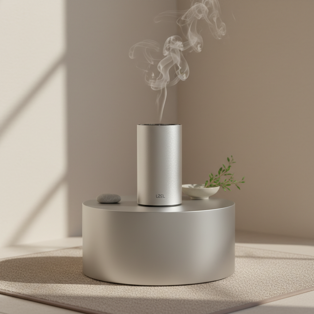 LZEL Aroma Diffuser Aromavista Elite Mini Essential Oil Diffuser Waterless Nebulizer Aroma Diffuser, 2000mah | Silver