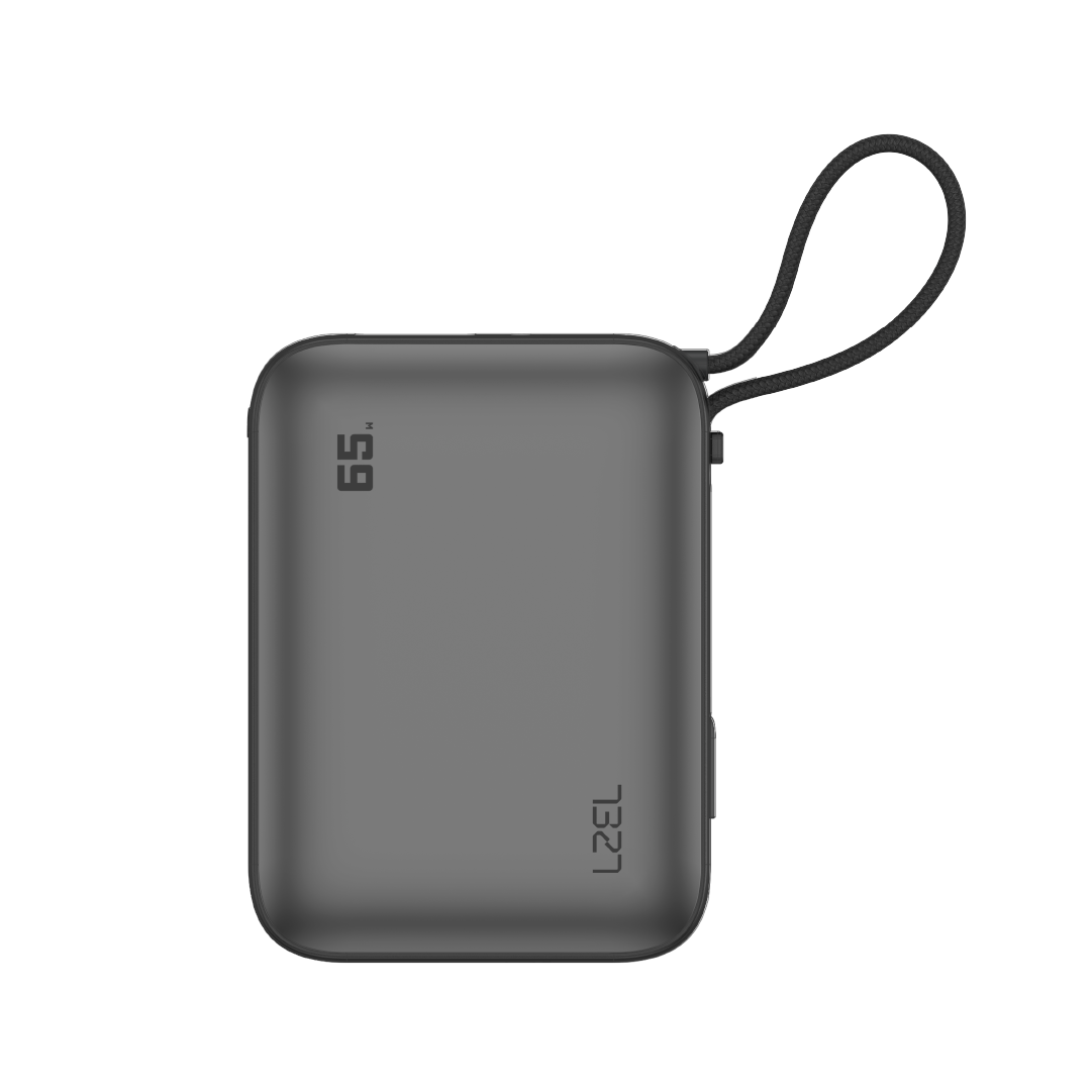 LZEL Zenoflex Flow10 20000Mah Pd3.0 & Qc 3.0| 65W |Dual Usb-C Input/Output Power Bank | Black