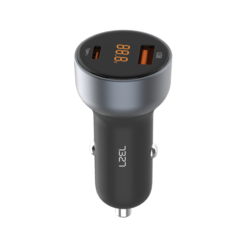 LZEL PulseCharge Elite 60W Dual-Port Car Charger â€“ USB-C PD & PPS + USB-A