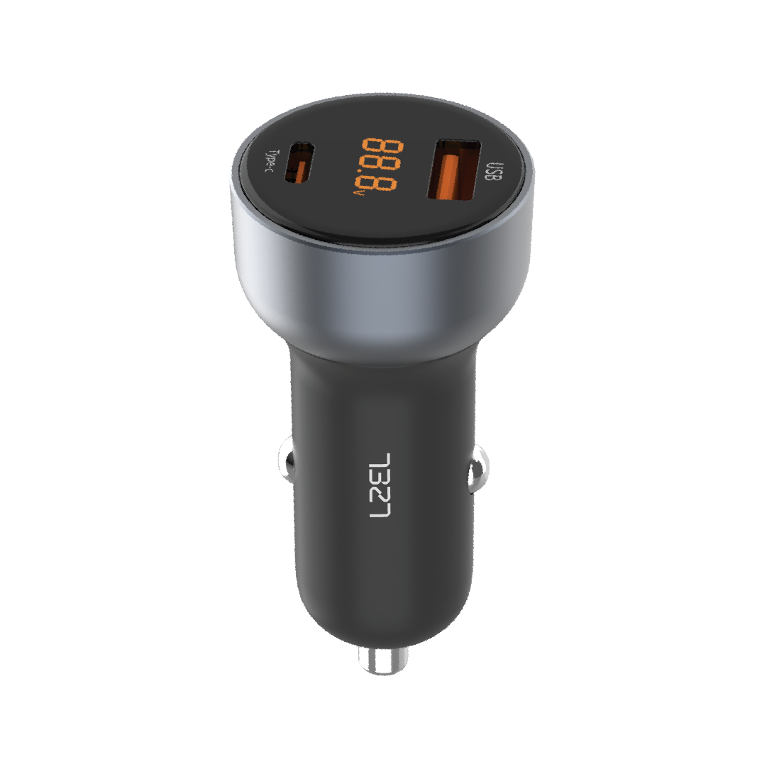 LZEL PulseCharge Elite 60W Dual-Port Car Charger â€“ USB-C PD & PPS + USB-A