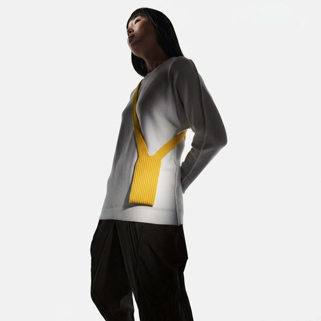 Phone Pocket with Strap â€“ Stretch Knit Wearable iPhone Holder 80 cm | Lemon