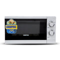 Geepas 20L Solo Microwave Oven – 1200W, 6 Power Levels, Timer, 2 Rotary Dials, Defrost Function, White