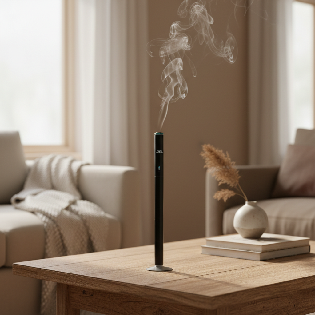 LZEL Aroma Diffuser Aromavista Serenity Prestige Scent Diffuser Waterless Nebulizer Aroma Diffuser, 2000sqft | Black