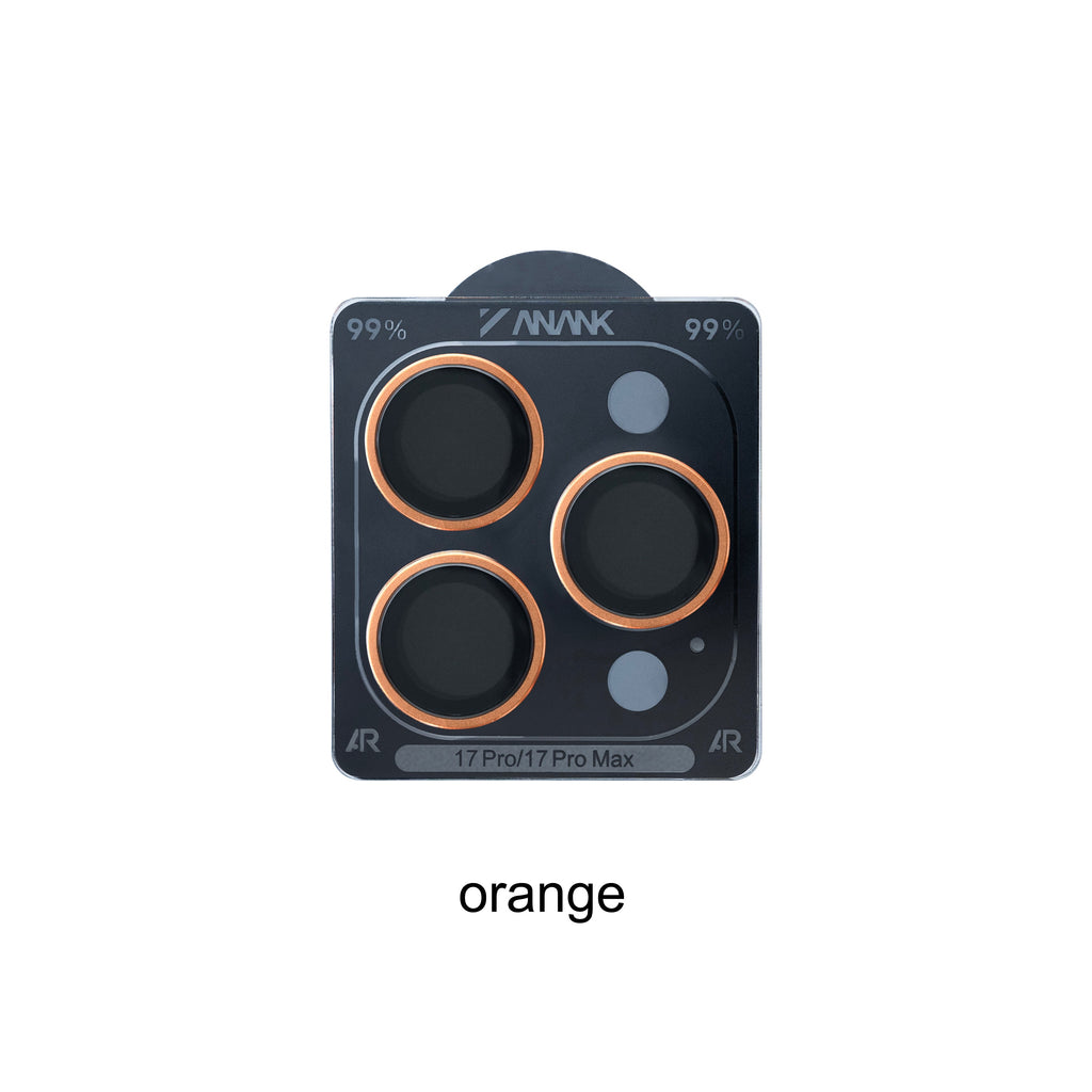 Anank 10X Reinforced 99% AR Lens Guard for iPhone 17 Pro / 17 Pro Max | Orange