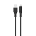 LZEL Celeris Silox CXL Soft Silicone USB-A to Lightning Cable, 480Mbps, 15W Max, 1m | Black