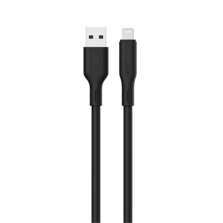 LZEL Celeris Silox CXL Soft Silicone USB-A to Lightning Cable, 480Mbps, 15W Max, 1m