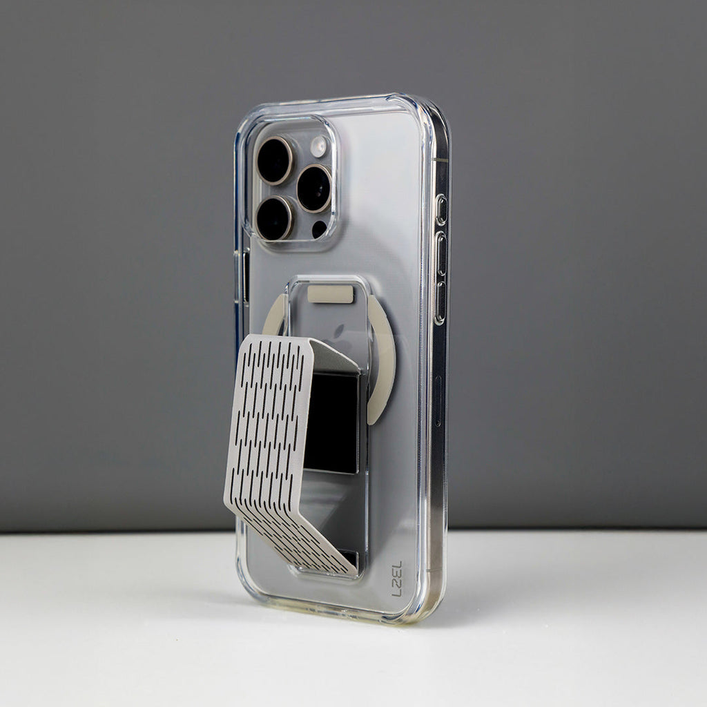 LZEL Clearmag Kickstand Clear Strap Magsafe With Enhanced Edge Protection Case For iPhone 16 Pro
