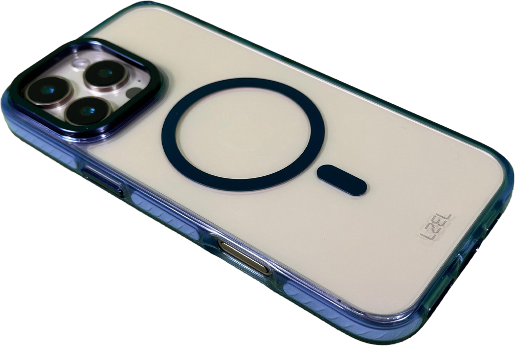 LZEL iPhone 16 Pro  Armor Clear Case With MagSafe | Blue