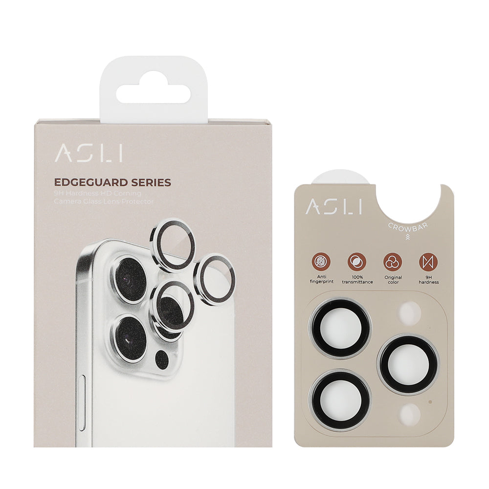 Asli Edgeguard Series 9h Hardness Hd Corning Camera Glass For Iphone 15 Pro/15 Pro Max | Tatinium Blue