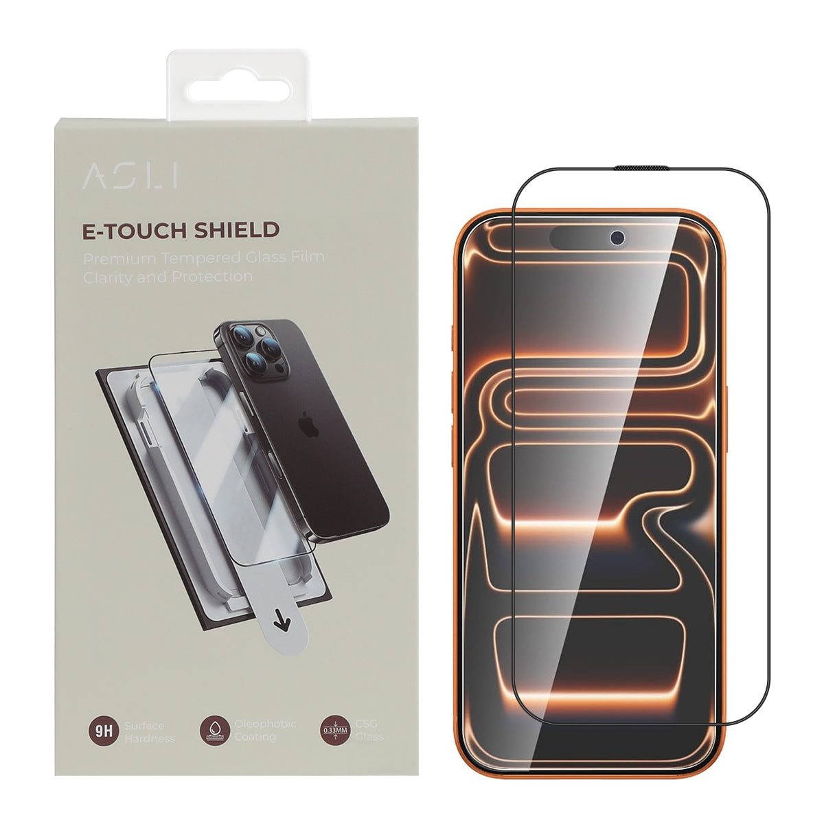 Asli Global E-Touch Shield Premium Glass With Applicator for iPhone 17 Pro Max