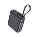 LZEL Neurode Sync Mini 10000Mah  Pd3.0 & Qc 3.0|25.5W|Built-In Type-C & Lighting Power Bank | Gray
