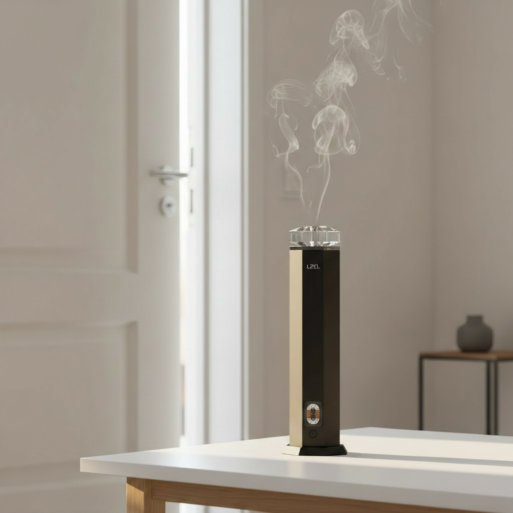 LZEL Aroma Diffuser Aromavista Essence Premium Scent Diffuser Led Display - Cold Air Diffusion Tech - 120 Ml | Black