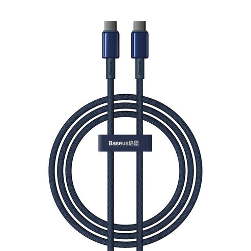 Baseus Tungsten Gold Fast Charging Cable USB-C to USB-C 100W 1m | Blue