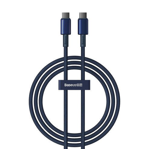 Baseus Tungsten Gold Fast Charging Cable USB-C to USB-C 100W 2m | Blue