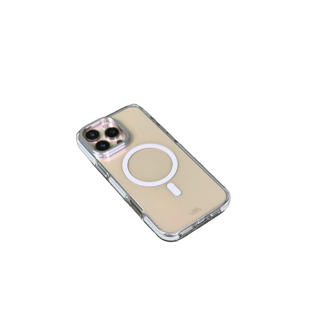 LZEL iPhone 16 Pro Max Armor Case Clear | White