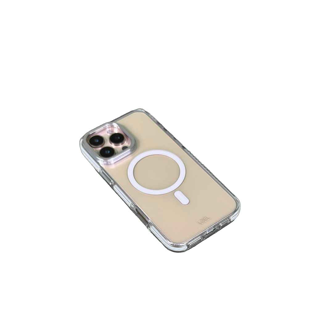 LZEL iPhone 16 Pro Max Armor Case Clear | White