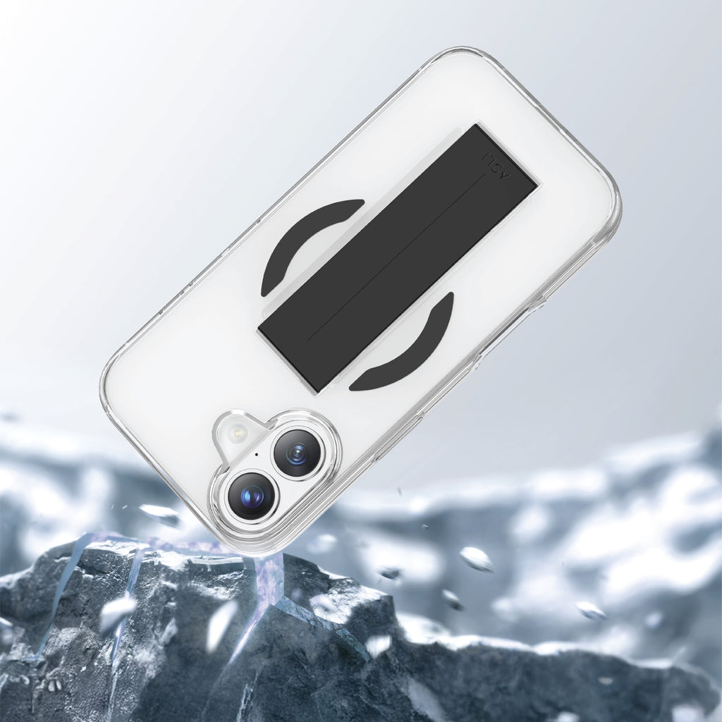 Asli Global MagTrox Siliox Grip Transparent MagSafe Case for iPhone 17 | Black