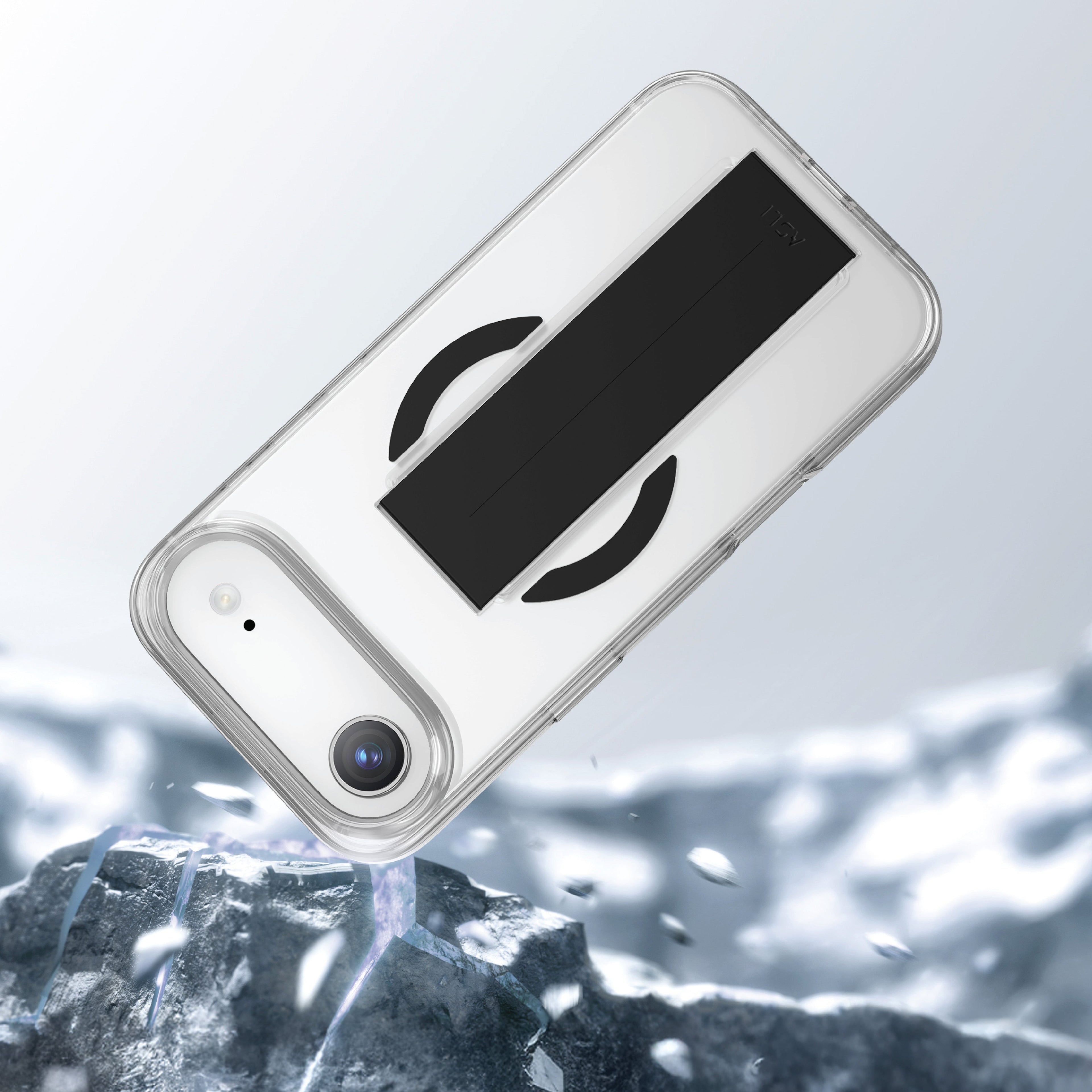 Asli Global MagTrox Siliox Grip Transparent MagSafe Case for iPhone Air| Black