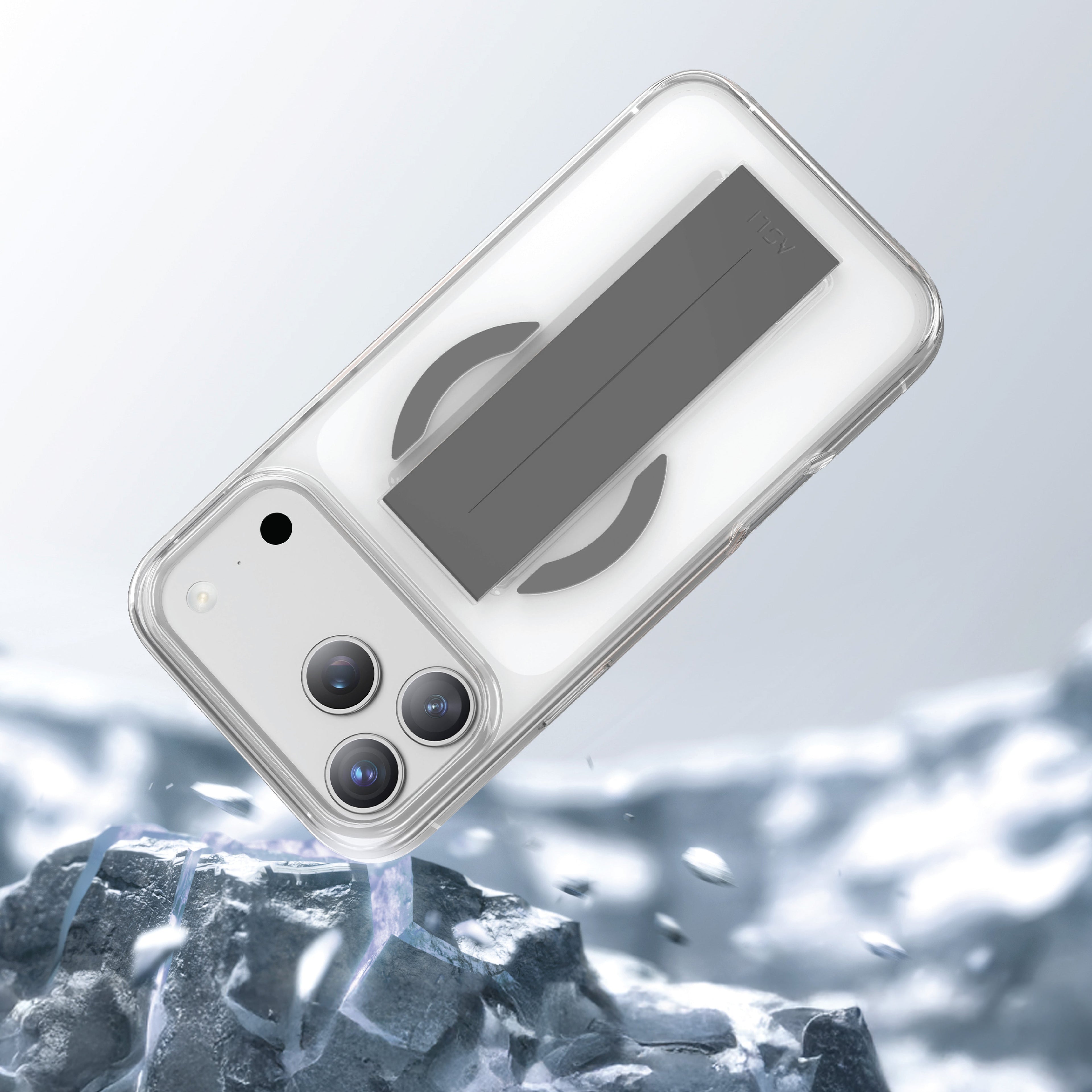 Asli Global MagTrox Siliox Grip Transparent MagSafe Case for iPhone 17 Pro | Natural Titanium