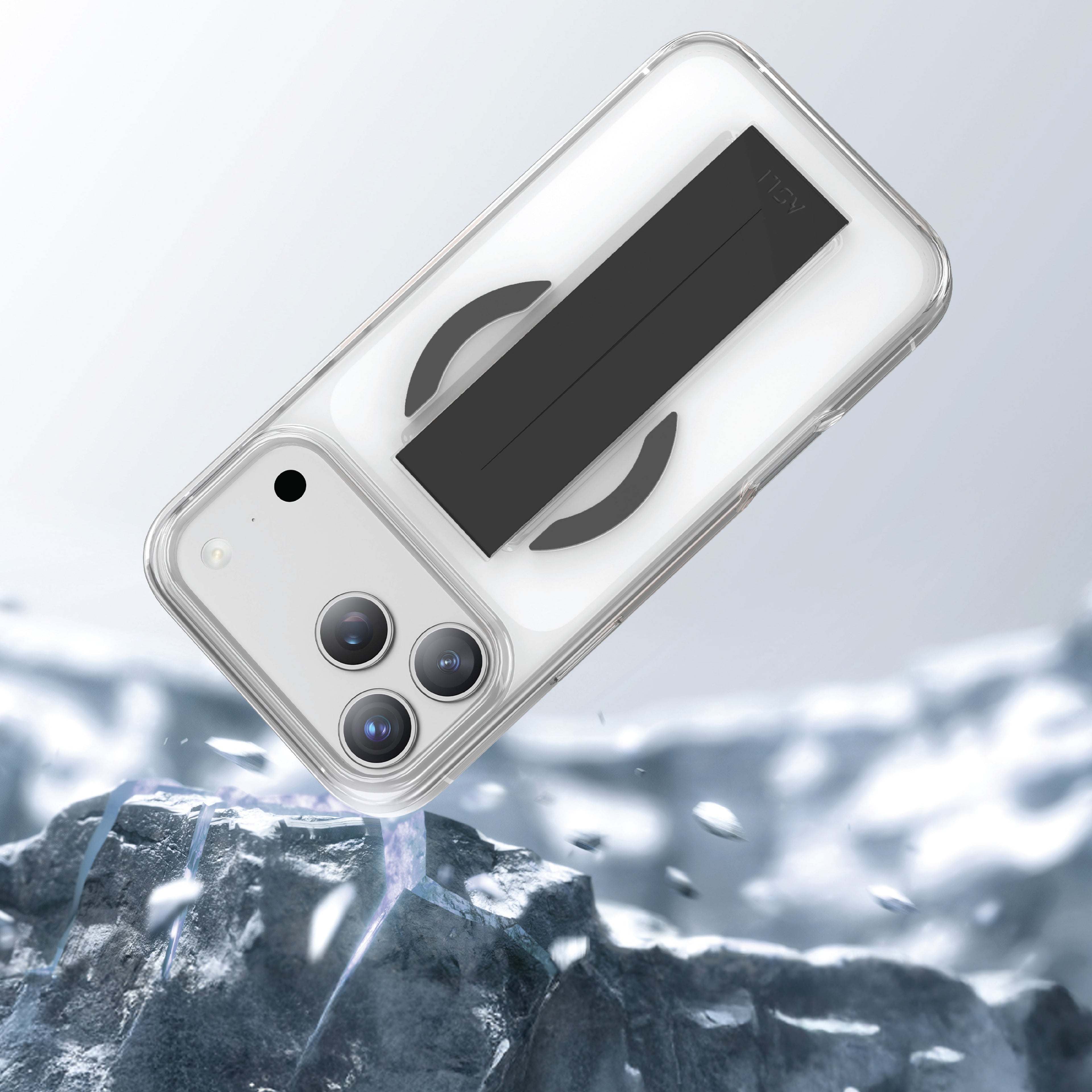 Asli Global MagTrox Siliox Grip Transparent MagSafe Case for iPhone 17 Pro | Black