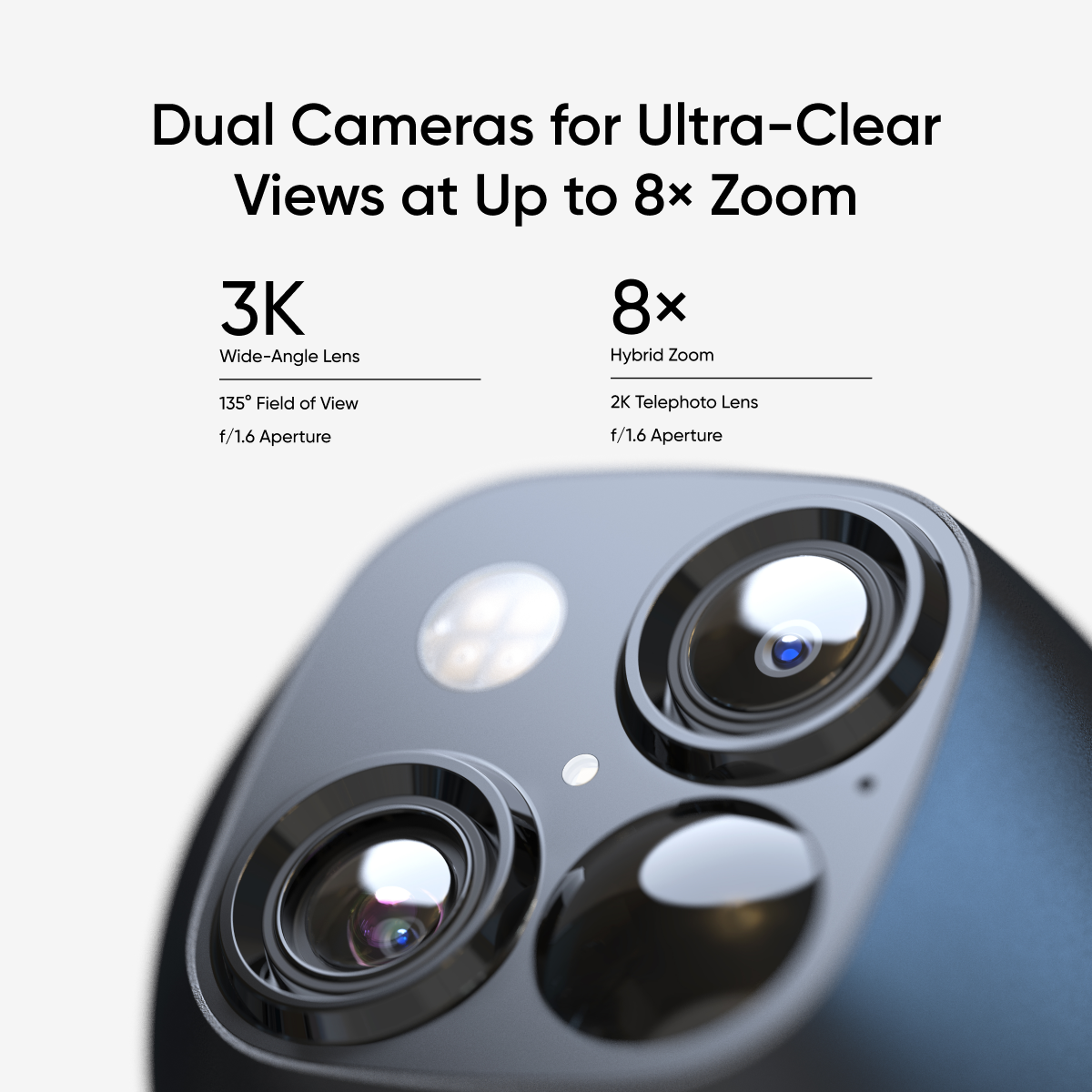 Eufy Security SoloCam S340 â€“ Dual 360Â° Coverage, Solar-Powered, 4K Clarity | Black & White
