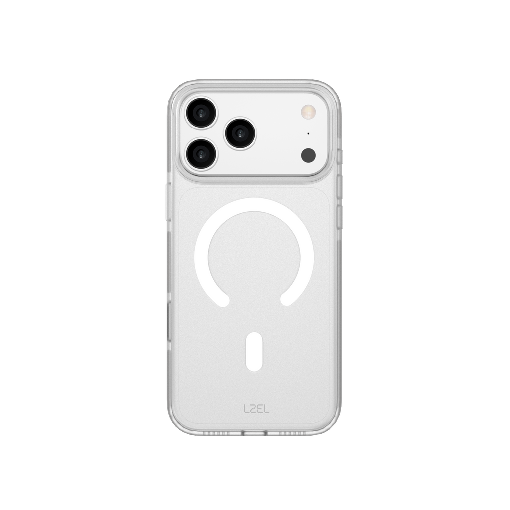 LZEL MAGMATTE ELITE Crystal Clear MagSafe Case with Matte PC for iPhone 18 Pro & 18 Pro Max | White