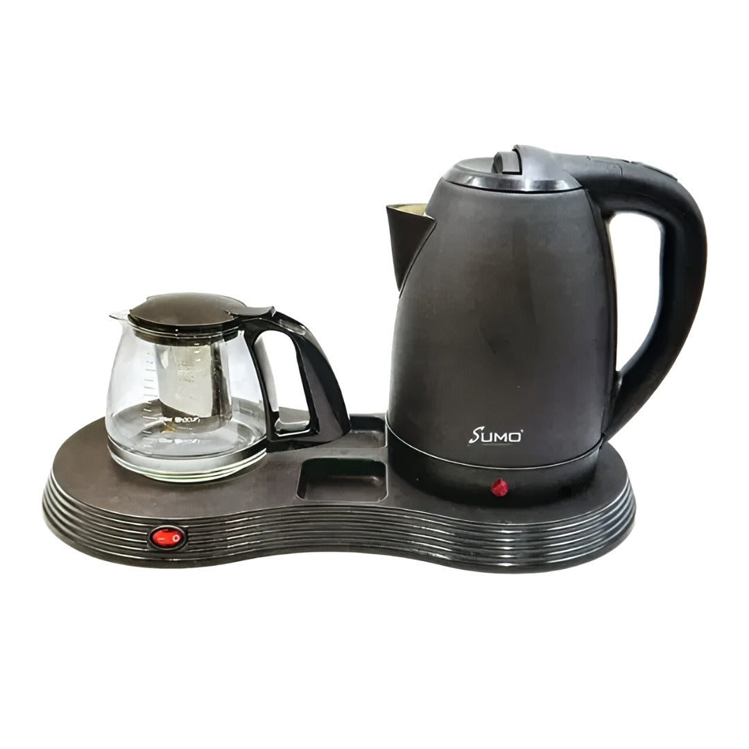 Sumo Electric Kettle Fast Boil Tea Maker 2.0L and 1.0L Dual Capacity Stainless Steel Body