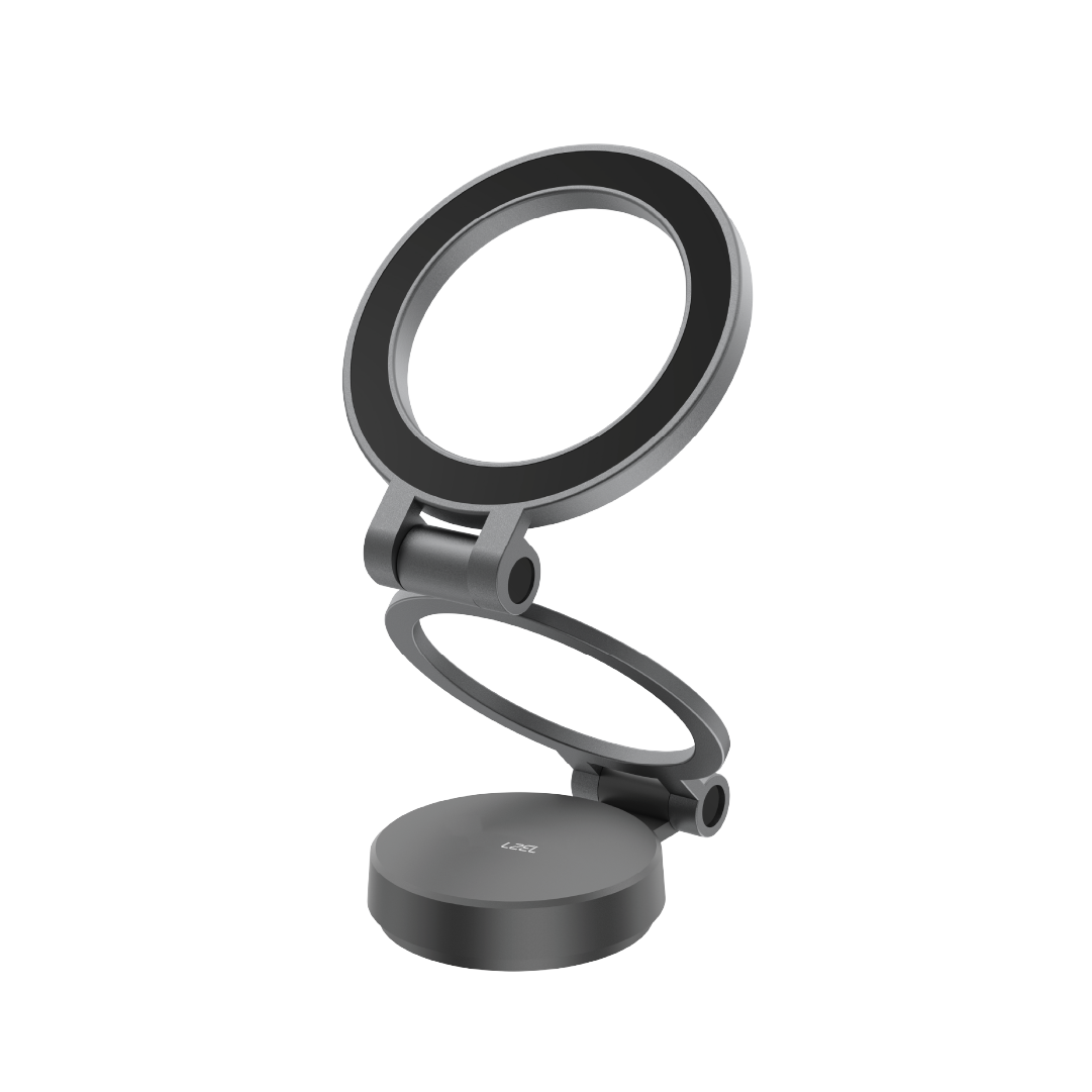 LZEL 360Â° Magnetic Suction Phone Holder Three-Axis Adjustable Angle | Robust Magnetic Grip | Black