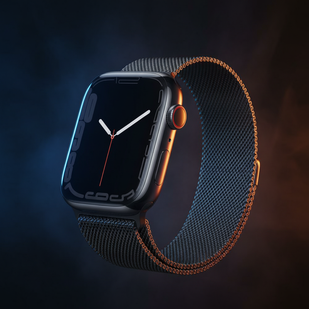 Apple Watch Series 7 GPS + Cellular, 45mm Graphite Stainless Steel Case with Graphite Milanese Loop