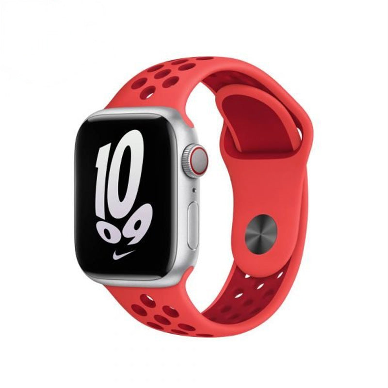 Apple Watch 45mm Nike Sport Band | Bright Crimson / Gym Red