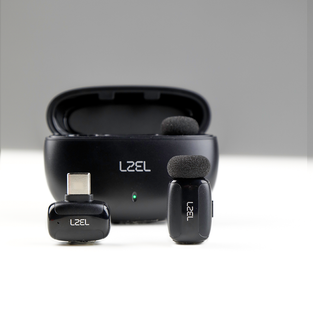 LZEL 2.4GHz Wireless Microphone – Portable, Plug & Play, Noise Reduction & Voice Effects