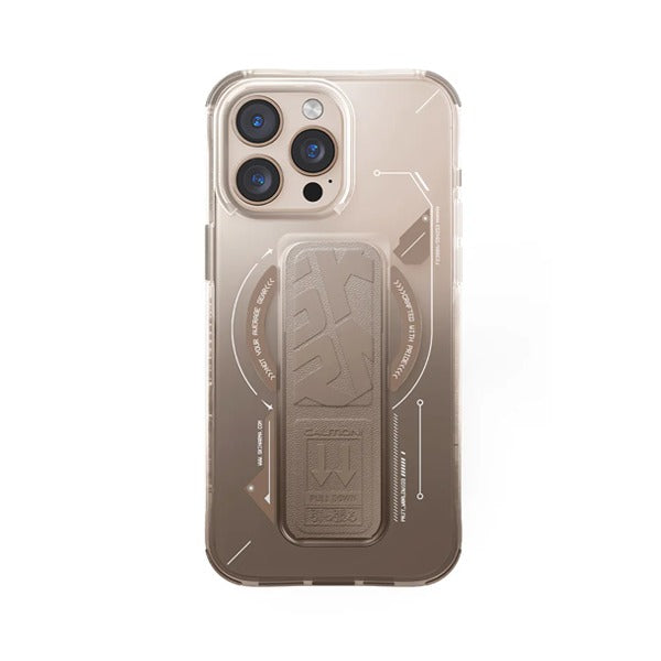Skinarma iPhone 16 Pro Helio Magsafe Case With Grip Stand | Gold