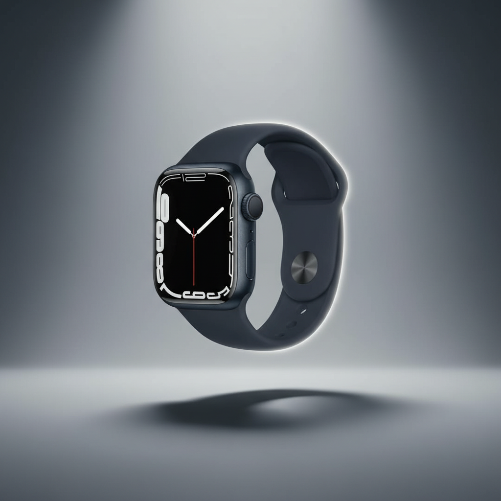 Apple Watch Series 7 GPS, 41mm Blue Aluminium Case with Abyss Blue Sport Band - Regular